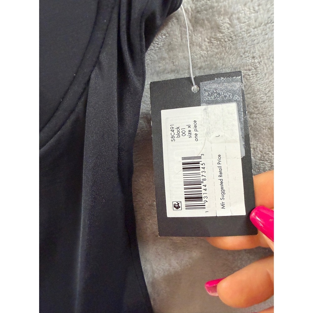 Kate Spade New York Womens Black Underwire One Piece Swimsuit Sweetheart Neck XL - Picture 11 of 14